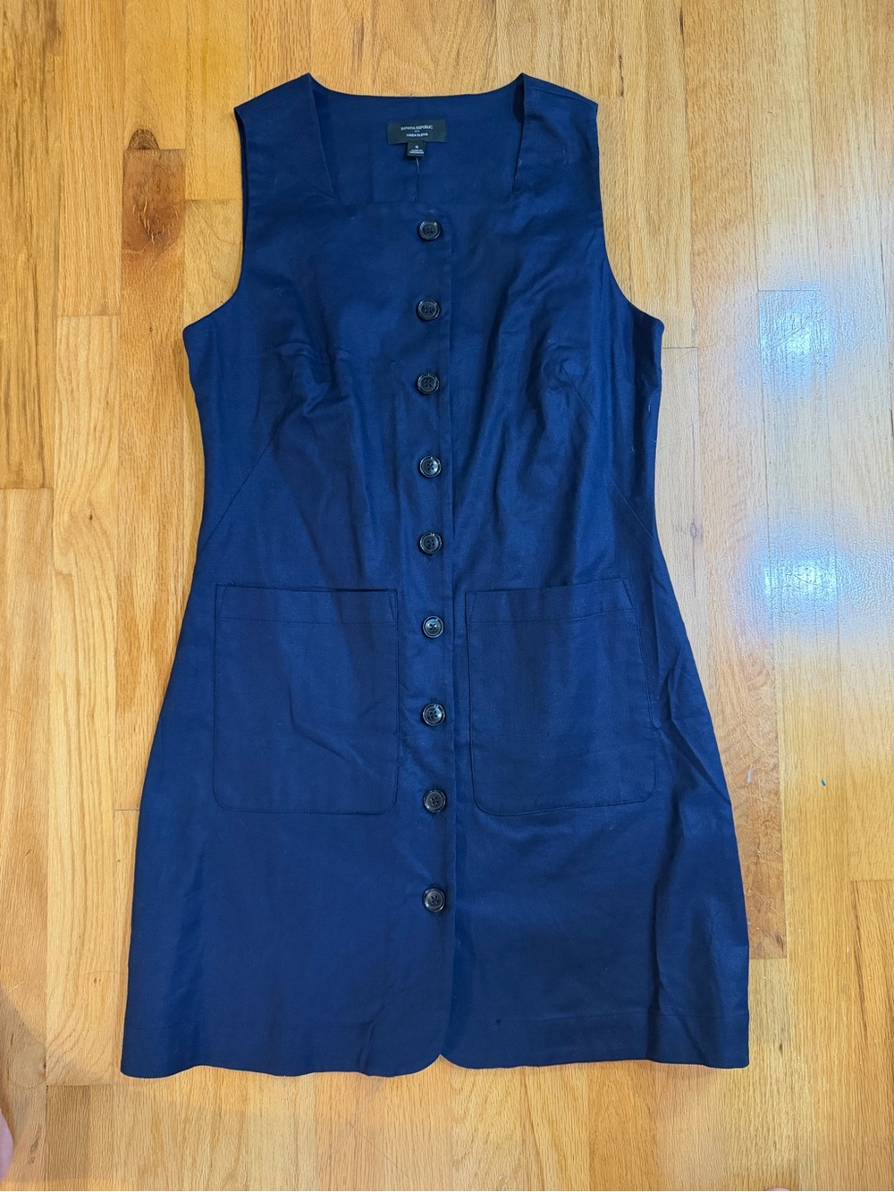 Banana Republic Navy Button-Front Mini Dress